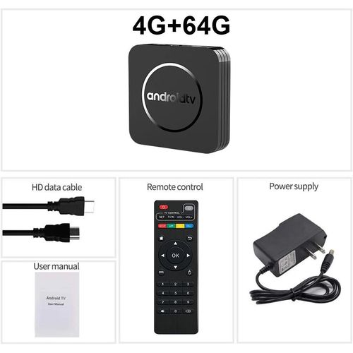 Botier Smart TV Q11 RL Android 14 Allwinner H3,Version Globale,8K,2.4G,Wifi,64 Go,4K,Lecteur MultiXXL,Assistant Google - Type 4G 64G Normal Remote