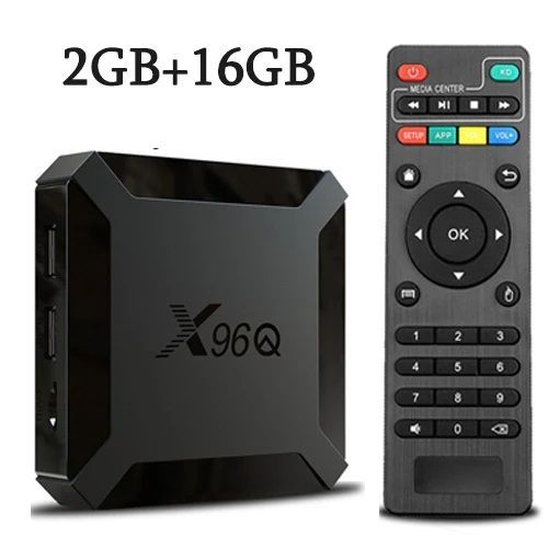Botier Smart TV X96Q Allwinner H313,Android 10,2/16 Go,4K,lecteur multimdia en streaming multilingue,avec WiFi,YouTube et Netflix - Type 2G 16G