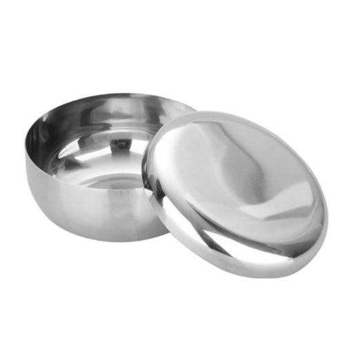 Bol De Riz En Acier Inoxydable Coren, 4,5x12cm, Plat De Restaurant, Vaisselle Traditionnelle, Bols De Riz  Vapeur  Une Couche Avec Couvercle