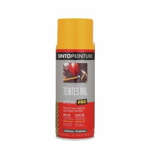 Bombe De Peinture Antirouille - Multi Supports - 400ml - Jaune Brillant Sinto