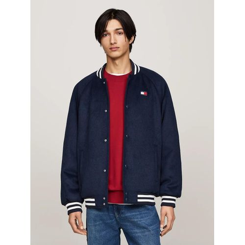 Bomber  Rayures Contrastes Avec Laine Tjm Wool Blend Solid Bomber/Dark Blue - Xl