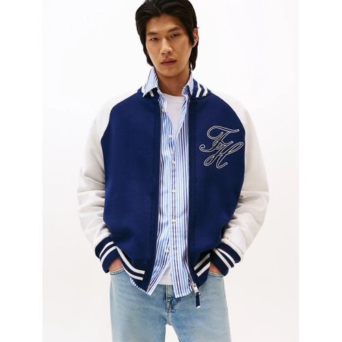 Bomber Universitaire  Logo Au Dos T1 Knitted Varsity Bomber/Carbon Navy/Ecru - Xxl