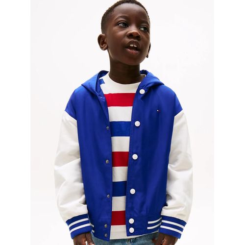 Bomber Varsity  Logo Au Dos Hooded Graphic Bomber/Wedge Blue - 164 Cm