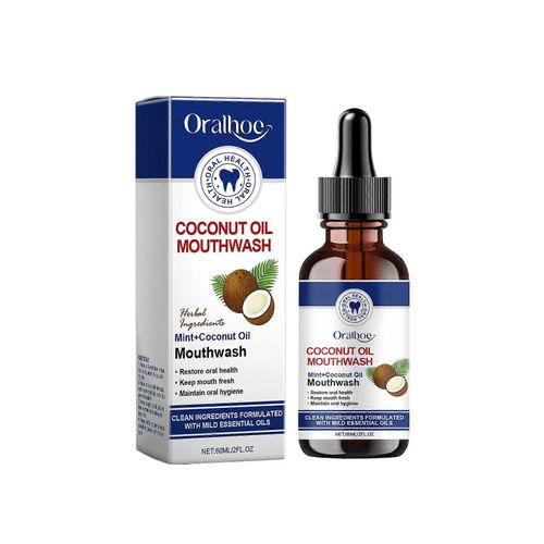Bon Bain De Bouche  LHuile De Noix De Coco Pour Nettoyer Les Taches De Dents, Prendre Soin De LHygine Bucco-Dentaire Et Des Soins Des Dents, Bain De Bouche Rafrachissant