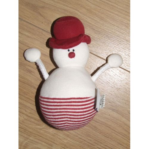 Bonhomme De Neige Petit Bateau Doudou Peluche 16 Cm