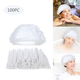 Lot de 100 bonnets de douche jetables, bonnets de bain emballés