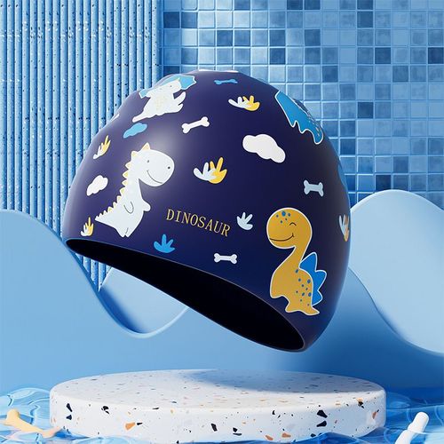 Bonnet De Natation En Silicone Pour Enfants Yu You Pour Garons Et Filles quipement De Natation Protection Des Oreilles Impermable Pour Cheveux Longs Couleur Bleu Dingo