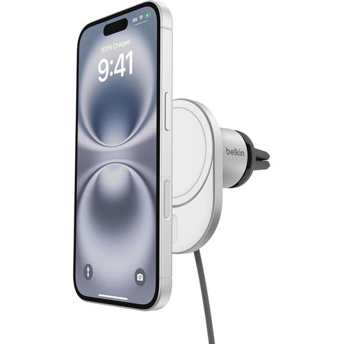 Boostcharge Pro Chargeur De Voiture Magntique Sans Fil Avec Qi2 (15w), Chargeur Compatible Magsafe Pour Tous Les Modles De L'iphone 16, 15, 14, 13, 12, Cble Usb-C Vers Usb-C (1,5 M) Inclus