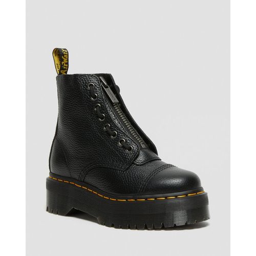 Dr Martens Boots Sinclair Plateformes En Cuir - Black Milled Nappa - 38