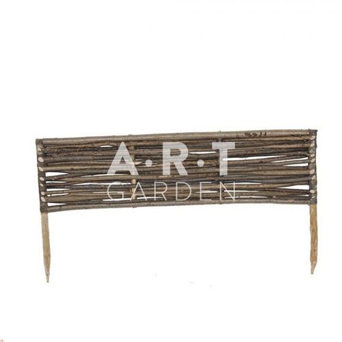 Bordure Pour Potager - Noisetier Tressage Horizontal - Avec Piquets - 3 Tailles Disponibles