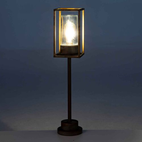 Borne Lumineuse Cubic 3370 Laiton Ancien/Transp.