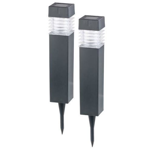 Bornes Lumineuses Solaires  Led Avec Capteur De Luminosit - Carres - X2