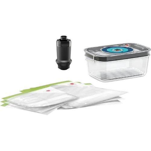 Bosch 1xbote Sous Vide Avec Bac D'gouttement (1.0l) - 3xsacs De Conglation (1.2 L) - 3xsacs De Conglation (3.8 L) -500 Bar