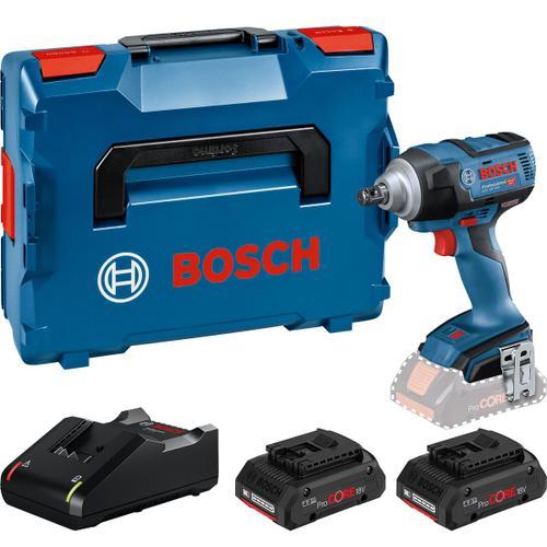 Bosch Boulonneuses Sans-Fil Gds 18v-300 Professional, 2 Batteries Procore18v 4.0ah, Chargeur Rapide Gal 18v-40 Professional - 06019d8202