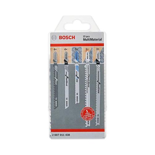 Bosch Lames De Scie Sauteuse, Multi Material-Pack, 15-Pce - 2607011438