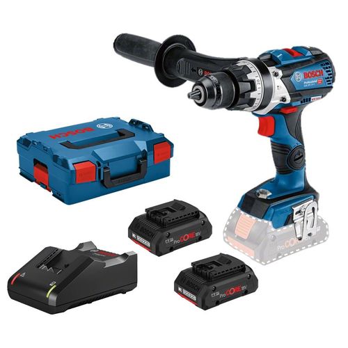 Bosch Perceuses-Visseuses  Percussion Sans Fil Gsb 18v-110 C, Dans L-Boxx Avec 2 Batteries Procore18v 4,0 Ah Li-Ion- 06019g030b