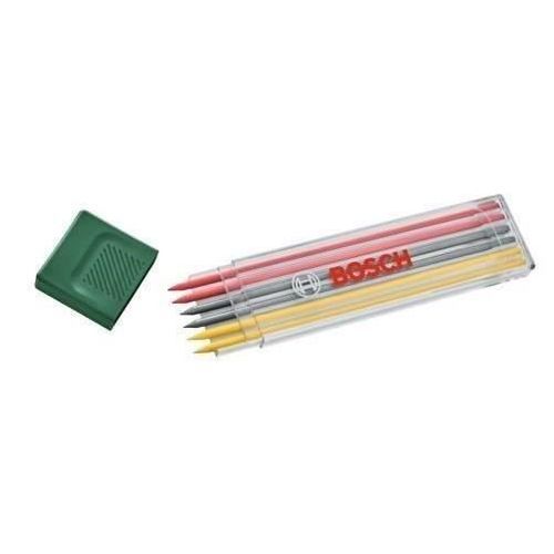 Bosch Set De 6 Mines Graphites Multicolores (2 Rouges. 2 Jaunes. 2 Graphites Hb 2.8 Mm)