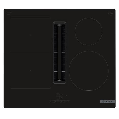 Bosch - Table de cuisson aspirante induction 60cm 4 foyers 7400w noir PVS611B16E
