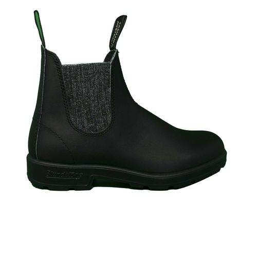 Botte Blundstone En Cuir Noir Paillettes Argentes Noires - 37