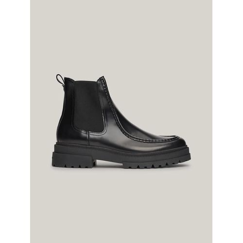 Bottes Chelsea Chunky Crantes En Cuir Verni Th Chunky Abrasivato Moc Chels/Black - 44
