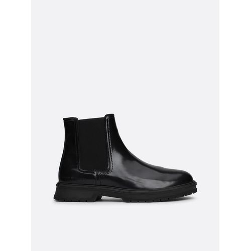Bottes Chelsea En Cuir Verni Fourres Hilfiger Abrasiv Warm Lth Chels/Black - 45