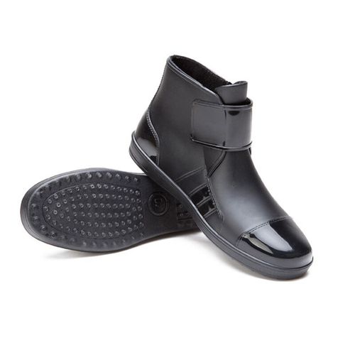 Bottes De Moto Impermables En Caoutchouc Pvc Pour Hommes,Bottes De Pluie Non Ald,Chaussures De Course D'quitation De Vlo De Route Noires,quipement De Protection,Bateaux - 39