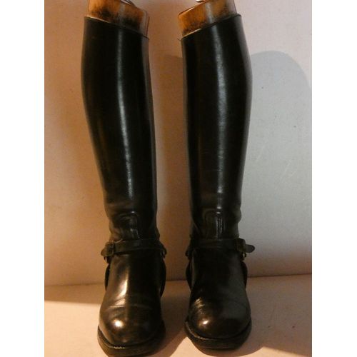 Bottes D?quitation Femme En Cuir Avec Embauchoirs En Bois Et perons
