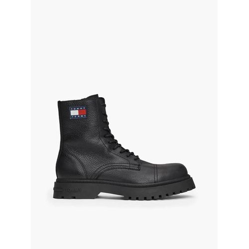 Bottes En Cuir Effet Grain Fin  Lacets Tjm Lace Up Mid Boot Tumbled Wl/Black - 40