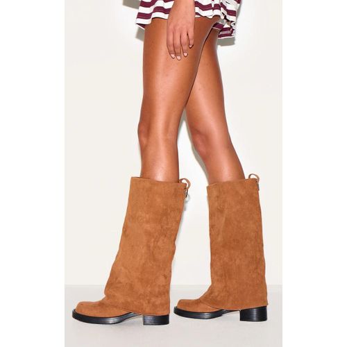 Bottes Hautes Replies En Sudine Camel  Talon Carr, Camel - 38
