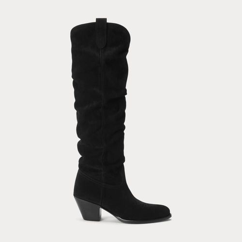 Bottes Hautes Western En Daim - 40