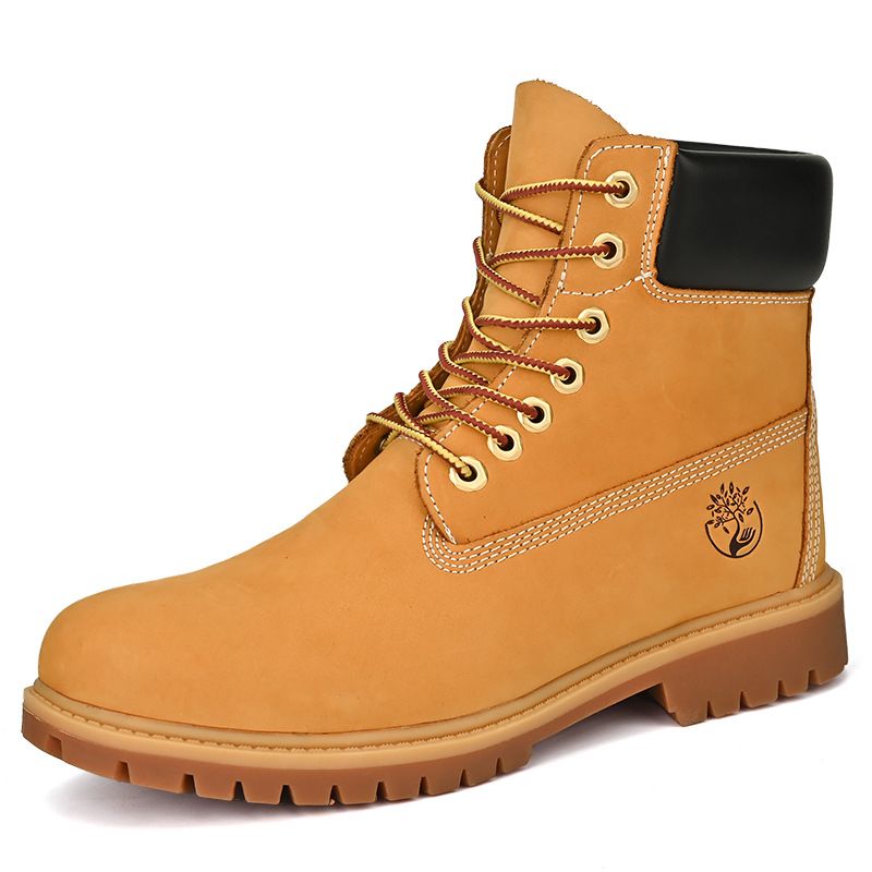 Bottes Martin Extra Larges Pour Hommes,Haut,Semelle Optique Rtro,Mi-Haut,Jaune,Couple,2023 - 38