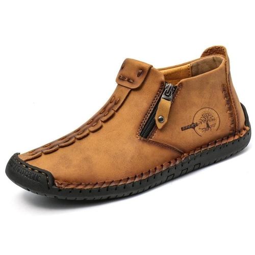 Bottes Martin Pour Hommes-Bottes D'outillage De Loisirs Grande Taille En Marron Jaune-Marron Jaune,41