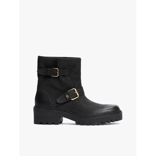 Bottes Motard Crantes En Cuir  Boucles Biker Double Buckle Leather/Black - 36