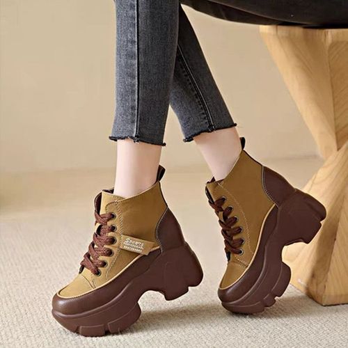 Bottes Rtro  Talons Hauts Pour Femmes,L'offre Elles Optiques,Correspondance Des Couleurs,Mode Rtro,Bottes Courtes,Biker,Bota,Pendants,Ocross - 35