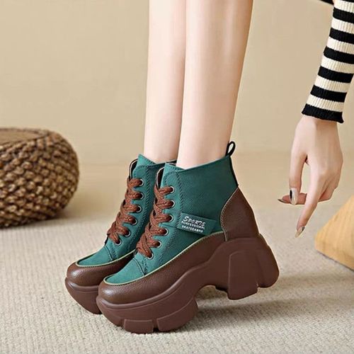 Bottes Rtro  Talons Hauts Pour Femmes,L'offre Elles Optiques,Correspondance Des Couleurs,Mode Rtro,Bottes Courtes,Biker,Bota,Pendants,Ocross - 40