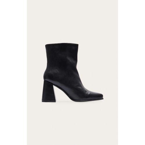 Bottines Carres Pointure Large En Pu Noir  Talon Haut Carr, Noir - 41