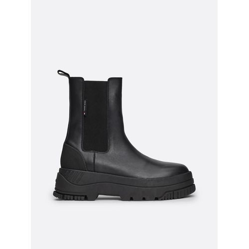 Bottines Chelsea En Cuir Compenses Crantes Tjw Chelsea Flatform Boot/Black - 39