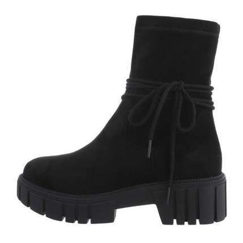 Bottines Classiques Femme - Daim Noir Taille 38 (De1127s)