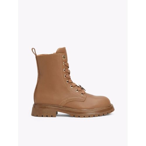 Bottines En Cuir  Lacets Lace-Up Bootie/Camel - 38