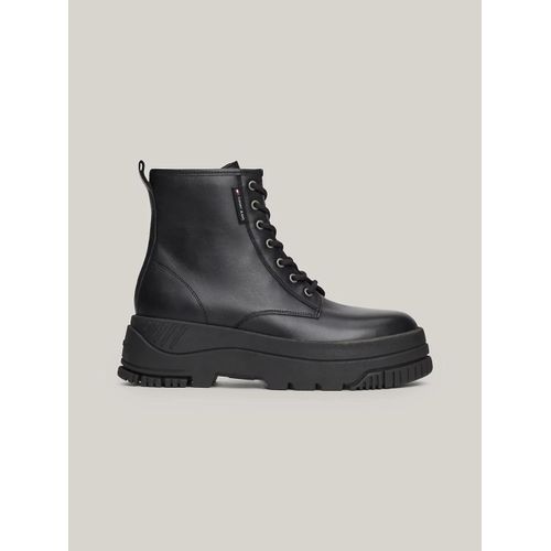 Bottines En Cuir  Semelle Crante Et Lacets Tjw Lace Up Flatform Boot/Black - 37