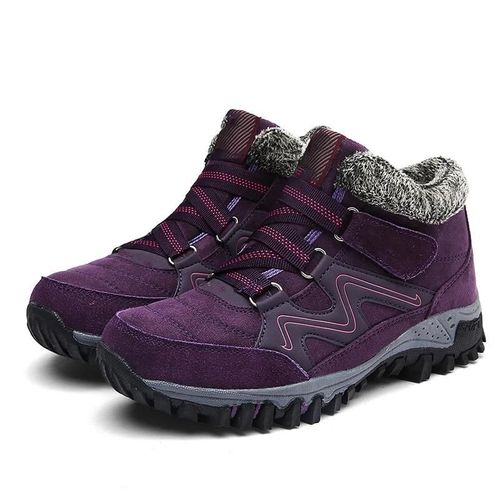 Bottines Pour Hommes / Femmes Avec Doublure Chaude Et Semelle En Caoutchouc Antidrapante D'hiver 39,Violet