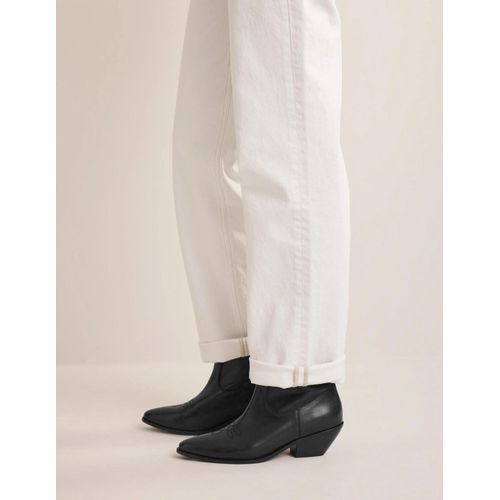 Bottines Western En Daim  Petit Talon-Cuir Noir - 38