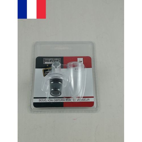 Bouchon Bec Verseur Bouteille De Vin Doseur Alcool Huile Olive + Capuchon Obturateur