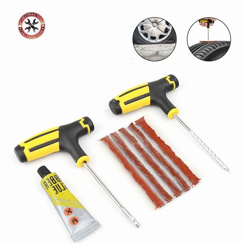 Bouchon de crevaison pour pneus sans chambre  air, haute qualit, outils de Garage, Kit de rparation de pneus de voiture, ensemble d'outils de cloutage