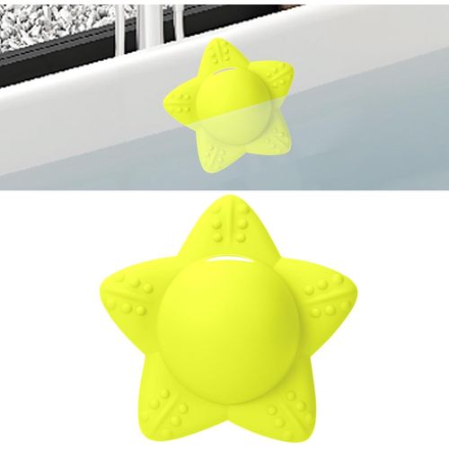 Bouchon De Trop-Plein De Baignoire En Caoutchouc De Silicone Mignon Accessoires De Bain Rglables Et Durables (Bleu) (Jaune)