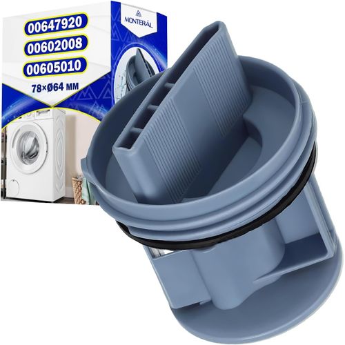 Bouchon Vidange Machine a Laver 78 x  64 mm avec Code 00605010 00647920 00602008 pour Bosch pour Neff pour Siemens pour Constructa pour Balay-Garantie de 10 Ans-ONIX TECH