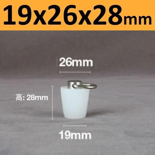 Bouchons Coniques En Caoutchouc De Silicone Avec Poigne En Acier En Forme De D,Haute Temprature,Clair,Peinture De Galvanoplastie,Bouchons De Bancs - Type 19x26x28mm-1pc