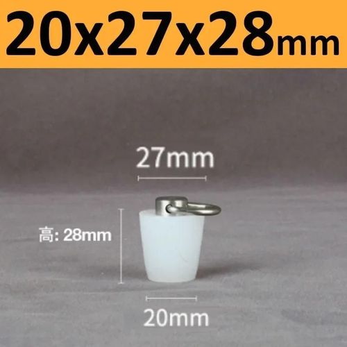 Bouchons Coniques En Caoutchouc De Silicone Avec Poigne En Acier En Forme De D,Haute Temprature,Clair,Peinture De Galvanoplastie,Bouchons De Bancs - Type 20x27x28mm-1pc
