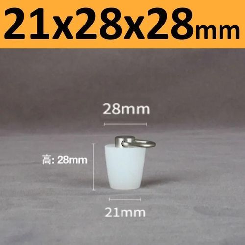 Bouchons Coniques En Caoutchouc De Silicone Avec Poigne En Acier En Forme De D,Haute Temprature,Clair,Peinture De Galvanoplastie,Bouchons De Bancs - Type 21x28x28mm-1pc