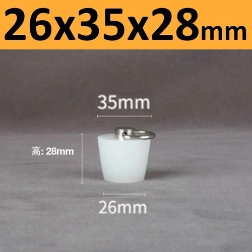 Bouchons Coniques En Caoutchouc De Silicone Avec Poigne En Acier En Forme De D,Haute Temprature,Clair,Peinture De Galvanoplastie,Bouchons De Bancs - Type 26x35x28mm-1pc